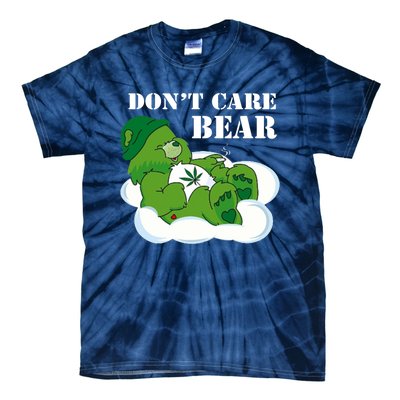 Weed bear herb bear don't care cute bear gift Tie-Dye T-Shirt