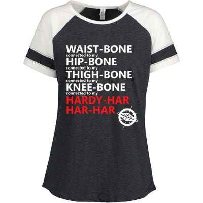 Waist Bones Hip Bones Thigh Bones Knee Bones Hardy Har Har Har Enza Ladies Jersey Colorblock Tee