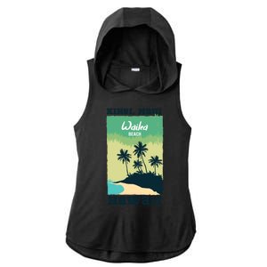 Wailea Beach Hawaii Ladies PosiCharge Tri-Blend Wicking Draft Hoodie Tank