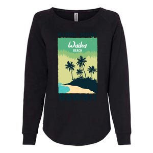 Wailea Beach Hawaii Womens California Wash Sweatshirt