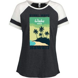 Wailea Beach Hawaii Enza Ladies Jersey Colorblock Tee