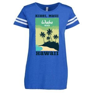 Wailea Beach Hawaii Enza Ladies Jersey Football T-Shirt