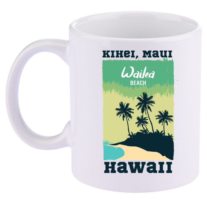 Wailea Beach Hawaii 11oz C Handle Ceramic Mug