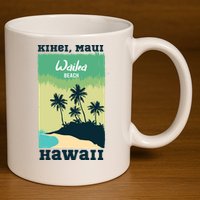 Wailea Beach Hawaii 11oz C Handle Ceramic Mug