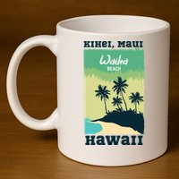 Wailea Beach Hawaii 11oz C Handle Ceramic Mug