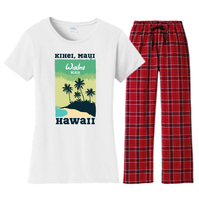 Wailea Beach Hawaii Women's Flannel Pajama Set