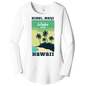 Wailea Beach Hawaii Women's Perfect Tri Tunic Long Sleeve Shirt