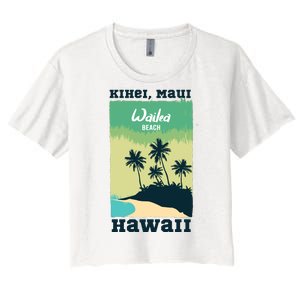 Wailea Beach Hawaii Women's Crop Top Tee