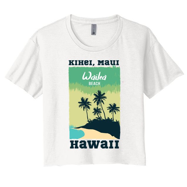 Wailea Beach Hawaii Crop Top