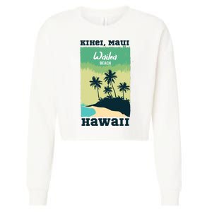 Wailea Beach Hawaii Cropped Pullover Crew