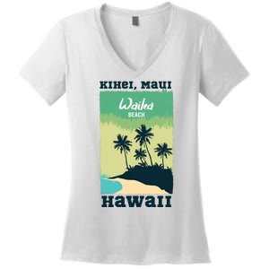 Wailea Beach Hawaii Women's V-Neck T-Shirt