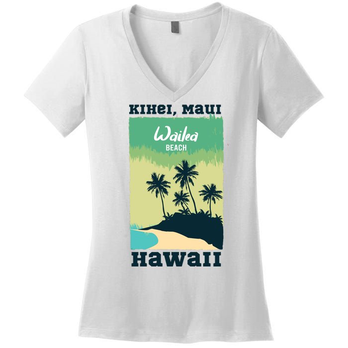 Wailea Beach Hawaii Women's V-Neck T-Shirt