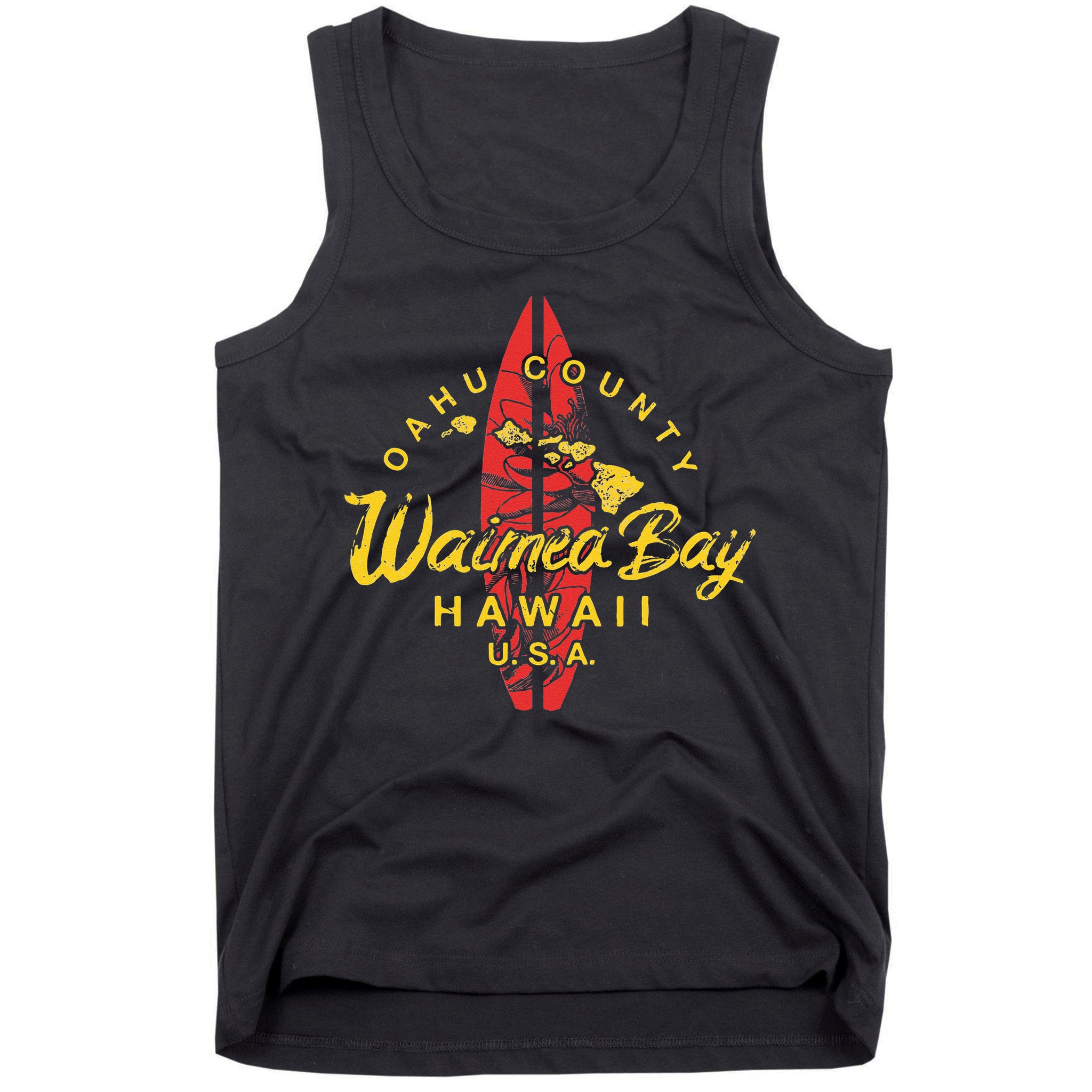 Waimea Bay Hawaii North Shore Hawaiian Surfing Vintage Tank Top