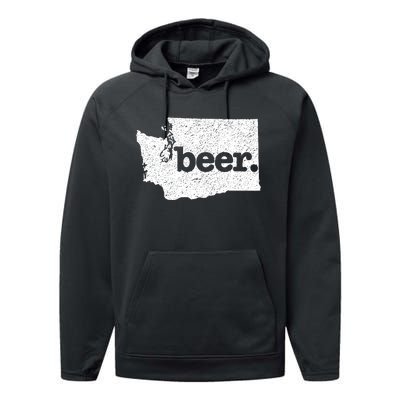 Washington Beer Home State Love Drink Beer From Here Performance Fleece Hoodie