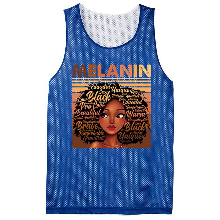 Wo Black History Juneteenth Melanin Birthday Gift Mesh Reversible Basketball Jersey Tank