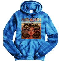 Wo Black History Juneteenth Melanin Birthday Gift Tie Dye Hoodie