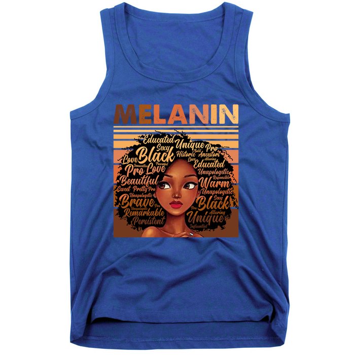 Wo Black History Juneteenth Melanin Birthday Gift Tank Top