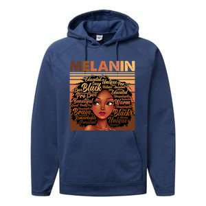 Wo Black History Juneteenth Melanin Birthday Gift Performance Fleece Hoodie