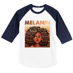 Wo Black History Juneteenth Melanin Birthday Gift Baseball Sleeve Shirt