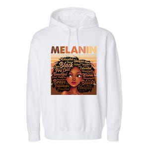 Wo Black History Juneteenth Melanin Birthday Gift Garment-Dyed Fleece Hoodie