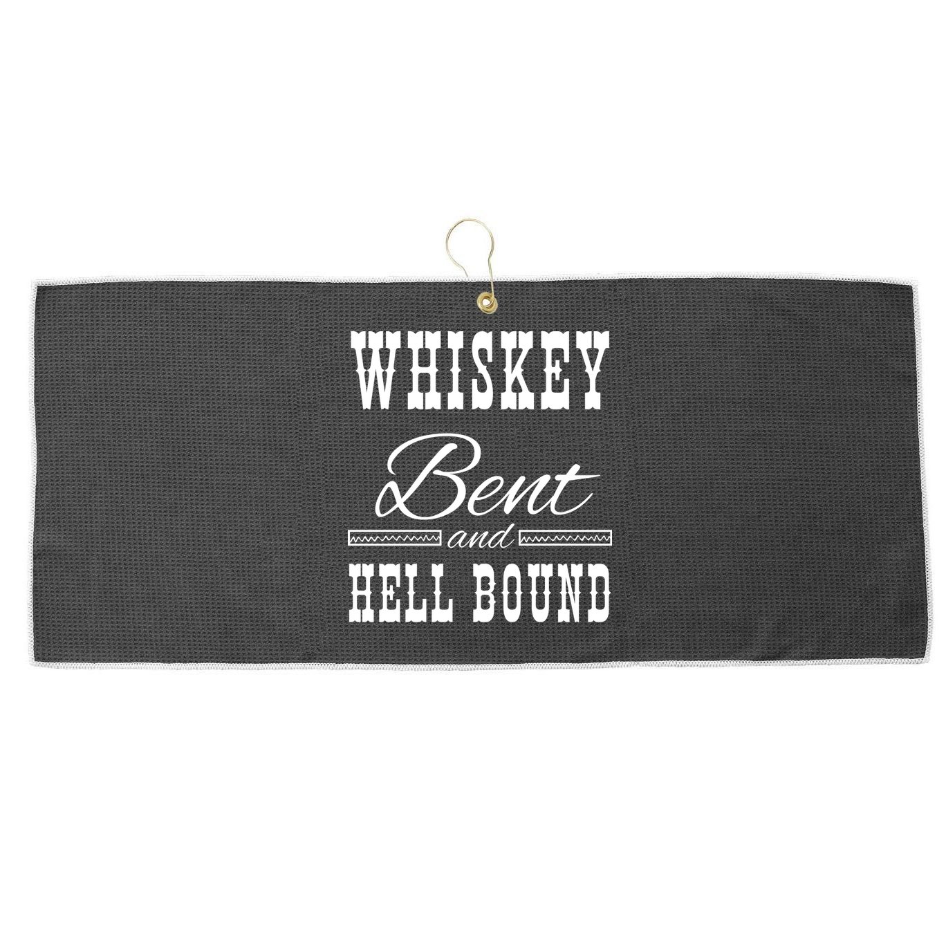 Whiskey Bent Hellbound Large Microfiber Waffle Golf Towel