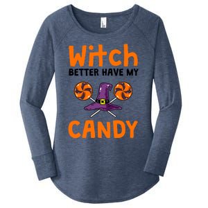 Witch Better Have My Candy Halloween Gift Women's Perfect Tri Tunic Long Sleeve Shirt