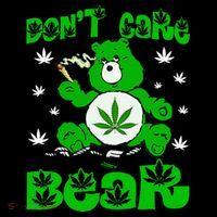 Weed Bear Herb Bear DonT Care Funny Bear Marijuana Cannabis Flatbill Hat