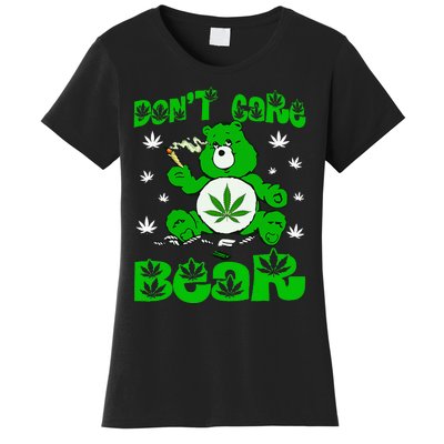 Weed Bear Herb Bear DonT Care Funny Bear Marijuana Cannabis Women's T-Shirt