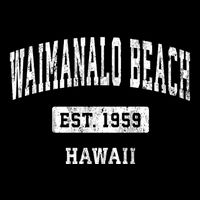 Waimanalo Beach Hawaii Hi Vintage Sports Established Backpack