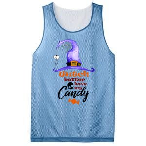 Witch Better Have My Candy Purple Hat With Spider Halloween Gift Mesh Reversible Basketball Jersey Tank