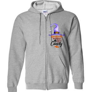 Witch Better Have My Candy Purple Hat With Spider Halloween Gift Full Zip Hoodie