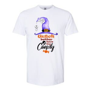 Witch Better Have My Candy Purple Hat With Spider Halloween Gift Softstyle CVC T-Shirt