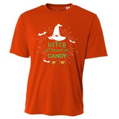 Witch Better Have My Candy Purple Hat With Spider Halloween Gift Cooling Performance Crew T-Shirt