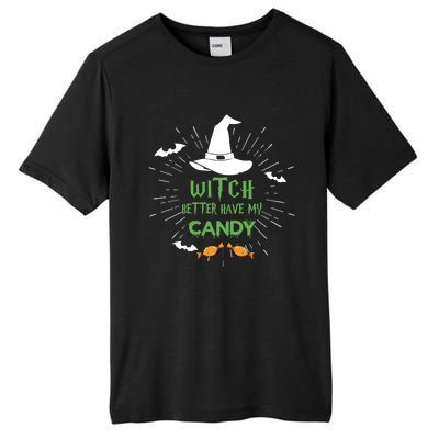 Witch Better Have My Candy Purple Hat With Spider Halloween Gift Tall Fusion ChromaSoft Performance T-Shirt