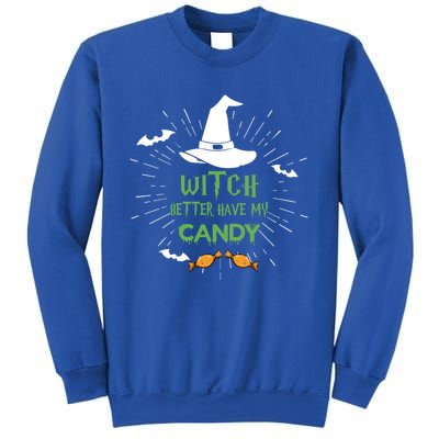 Witch Better Have My Candy Purple Hat With Spider Halloween Gift Sweatshirt