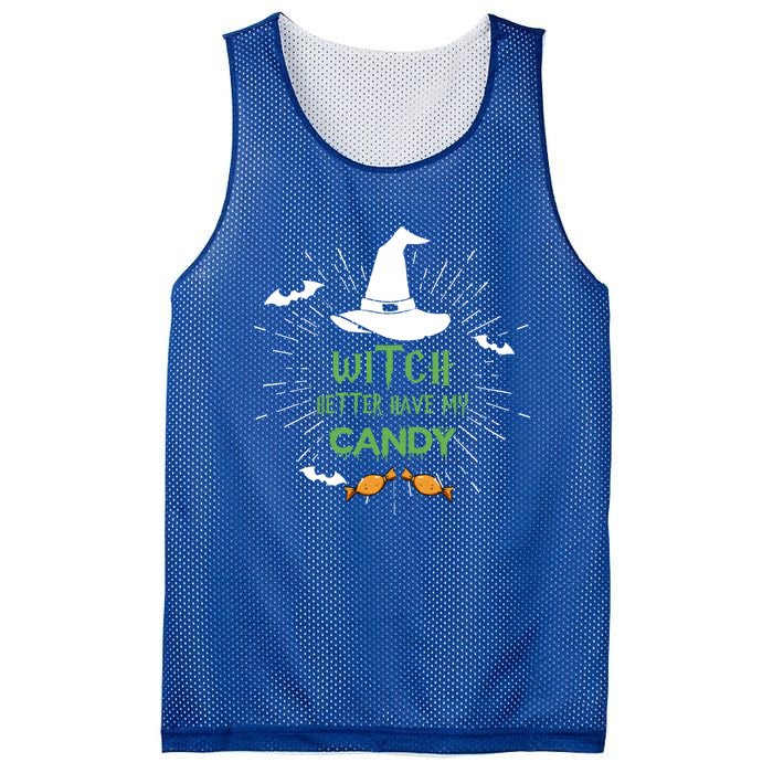 Witch Better Have My Candy Purple Hat With Spider Halloween Gift Mesh Reversible Basketball Jersey Tank