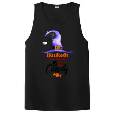 Witch Better Have My Candy Purple Hat With Spider Halloween Gift PosiCharge Competitor Tank