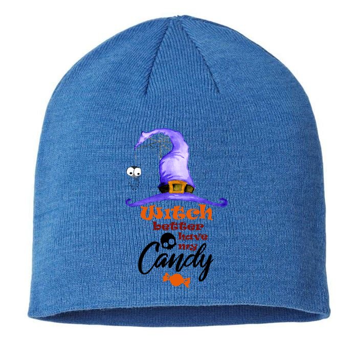 Witch Better Have My Candy Purple Hat With Spider Halloween Gift Sustainable Beanie