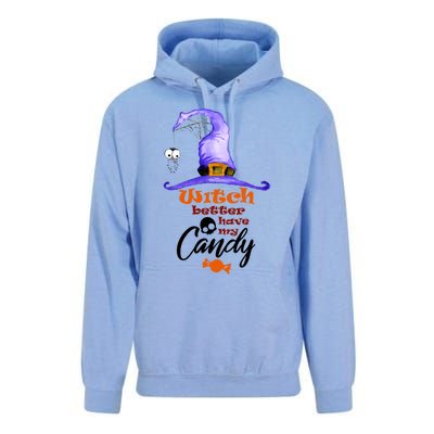 Witch Better Have My Candy Purple Hat With Spider Halloween Gift Unisex Surf Hoodie