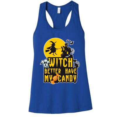 Witch Better Have My Candy Halloween Meaningful Gift Women's Racerback Tank