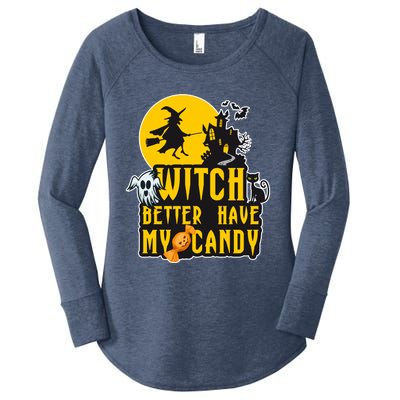 Witch Better Have My Candy Halloween Meaningful Gift Women's Perfect Tri Tunic Long Sleeve Shirt