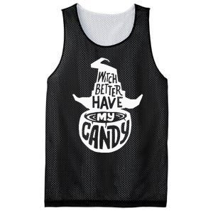 Witch Better Have My Candy Funny Halloween Party Pun Gifts Mesh Reversible Basketball Jersey Tank