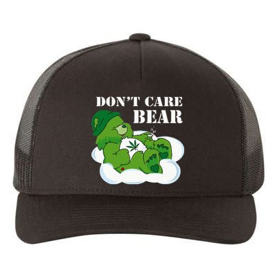 Weed bear herb bear don't care cute bear gift Yupoong Adult 5-Panel Trucker Hat