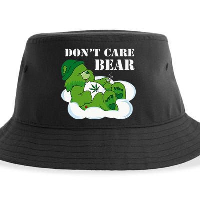 Weed bear herb bear don't care cute bear gift Sustainable Bucket Hat