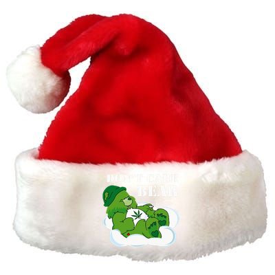 Weed bear herb bear don't care cute bear gift Premium Christmas Santa Hat