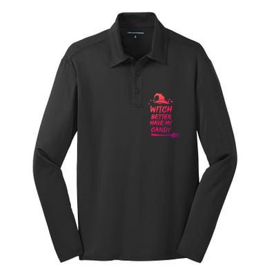 Witch Better Have My Candy Gift Silk Touch Performance Long Sleeve Polo