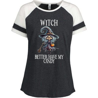 Witch Better Have My Candy Halloween Gift Enza Ladies Jersey Colorblock Tee