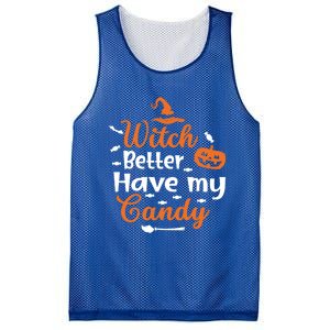 Witch Better Have My Friends Candy Halloween Pumpkin Gift Mesh Reversible Basketball Jersey Tank