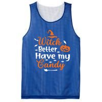 Witch Better Have My Friends Candy Halloween Pumpkin Gift Mesh Reversible Basketball Jersey Tank