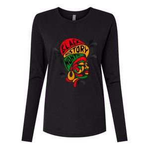 Women's Black History Month Proud African Pride Black Queen. Womens Cotton Relaxed Long Sleeve T-Shirt